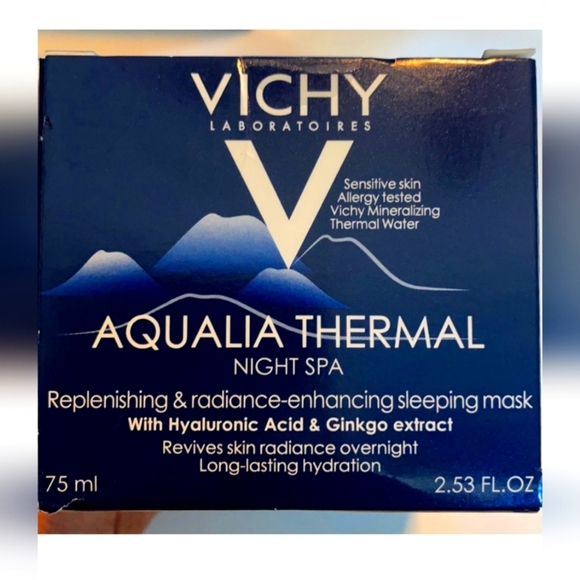 NIB Vichy Aqualia Thermal Night Spa Hyaluronic Acid Hydrating Sleep Mask Cream - Picture 1 of 4